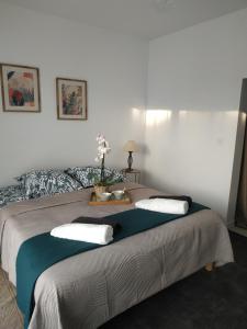 Postel nebo postele na pokoji v ubytování La Vie en Couleurs Chambre d'hôte, gîte