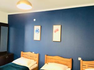 Uma cama ou camas num quarto em Guesthouse of Manoni Ratiani