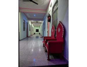 A seating area at Ma Parvati residency, Chitrakoot