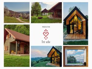 a collage of pictures of different homes at Tri Vile Estate, a piece of paradise in Kozjansko in Podčetrtek