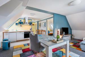 Η κουζίνα ή μικρή κουζίνα στο Ferienwohnungen Andresen