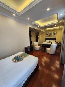 Omna Addis Hotel客房内的一张或多张床位