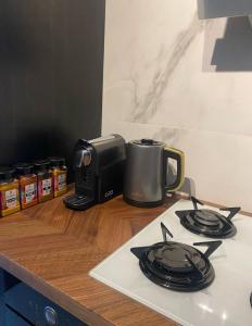 Kuchyň nebo kuchyňský kout v ubytování Grand appartement deux chambres