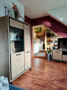 Kuchyň nebo kuchyňský kout v ubytování Ferienwohnung an der Bieke