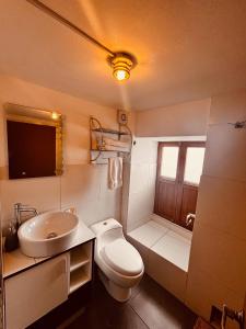 Koupelna v ubytování SAMANA B&B