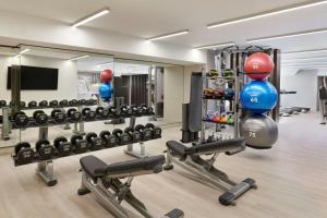 Fitness centrum a/nebo fitness zařízení v ubytování Kingston Marriott Hotel