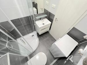 Koupelna v ubytování Krásny byt - apartmán v Novom meste