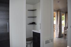 un baño con lavabo e inodoro en Mobile home - Bonne Anse La Palmyre - 8 pers, en Les Mathes 8 fotos más