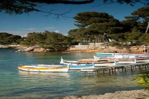 a group of boats docked at a dock in the water at Studio in Antibes near La Salis Beach in Antibes