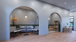 Istumisnurk majutusasutuses The Initial Sama Serviced Residences