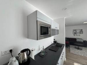 Kuchyň nebo kuchyňský kout v ubytování Hotel Barth