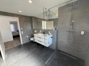 Koupelna v ubytování Hotel Barth
