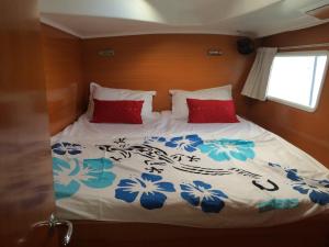 Postel nebo postele na pokoji v ubytování Superbe catamaran