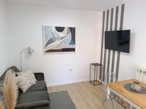 Televízia a/alebo spoločenská miestnosť v ubytovaní Apartment Antišin