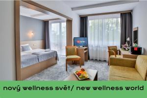 Televízia a/alebo spoločenská miestnosť v ubytovaní LH Parkhotel Hluboka Nad Vltavou Congress & Wellness