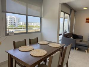O zonă de relaxare la Moderno Apartamento en Cartagena