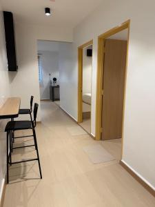 TV a/nebo společenská místnost v ubytování SWM Hotel