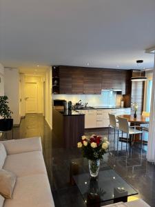 Kuchyň nebo kuchyňský kout v ubytování Center Park Apartment
