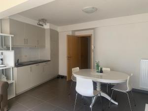 Η κουζίνα ή μικρή κουζίνα στο Stijlvol appartement in hartje Oostende vlak bij het strand en de winkelstraat - 6p +15 φωτογραφίες