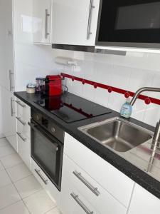 Kuchyň nebo kuchyňský kout v ubytování Appartamento Agno