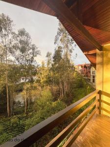 a view from the balcony of a house at Casa do Rio, Sever do Vouga in Paradela