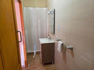 a bathroom with a sink and a shower at apartamentos la villa 3 in San Sebastián de la Gomera +61 photos