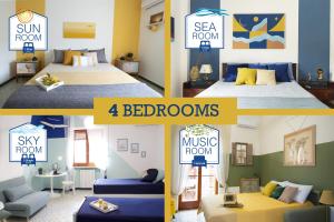 A bed or beds in a room at Casa Derosa in Sorrento Centro