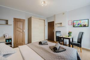 TV a/nebo společenská místnost v ubytování PIONOW Pokoje WaWa - adults only