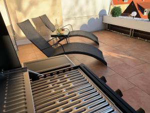 Posezení v ubytování Bergliebe 6 mit großer Terrasse, Tiefgarage & Lift