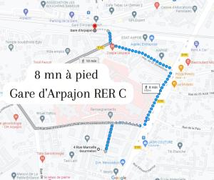 a map of a planned car parking area at Luxury New - 8mn walk RER C-Paris-Eiffel Tower, Free Stree Parking, Private Balcony, Bultex Mattress 160x200, Elevator, Arpajon Hospital in Arpajon