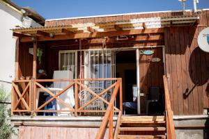 Balkón nebo terasa v ubytování Cabañas en Dichato frente a la playa