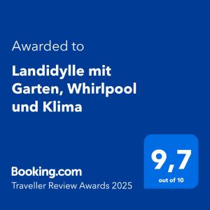 a screenshot of a cell phone with the words unavailable to umbrella hit garden whichever at Landidylle mit Garten, Whirlpool und Klima in Reken