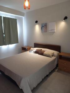 a bedroom with a large bed and a window at Domus B1 in Posadas