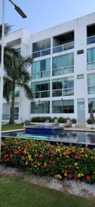 Swimmingpoolen hos eller tæt på Apto frente Rio SJ da Barra MG