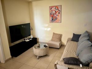 TV a/nebo společenská místnost v ubytování Cosy and modern flat in Mauritius