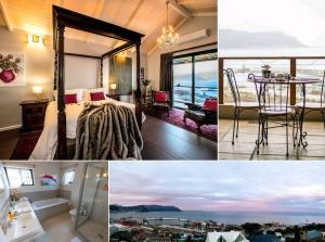 a collage of photos of a hotel room with a view at Mariner Guesthouse & Villa in Simonʼs Town