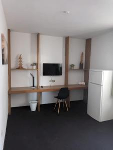 Kuchyň nebo kuchyňský kout v ubytování Zur Post Kümmersbruck Hotel & Tiny Houses