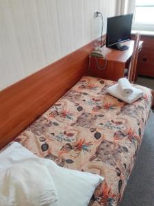 Postel nebo postele na pokoji v ubytování Geovita Dąbki