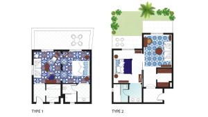 The floor plan of Caramel, A Grecotel Resort to Live