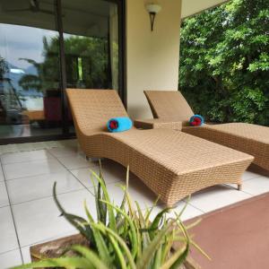 Setusvæði á Surf Tropical Villa Takamaka