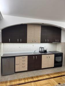 Kuchyň nebo kuchyňský kout v ubytování Apartman Centar