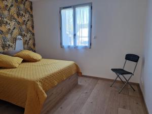 Postel nebo postele na pokoji v ubytování Gite de La Forge