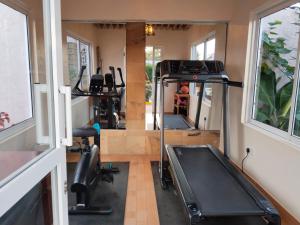 a gym inside a tiny house at Marble leaf in Nakuru