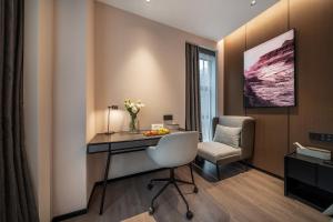 Posezení v ubytování Atour Hotel Dazhou Quxian Wealth Center