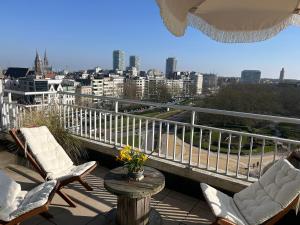 Balkón nebo terasa v ubytování Penthouse Mathilde