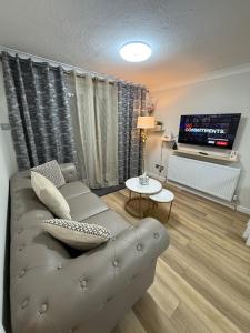 TV a/nebo společenská místnost v ubytování Flat in Surrey