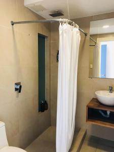 Koupelna v ubytování Hotel Brio Centro