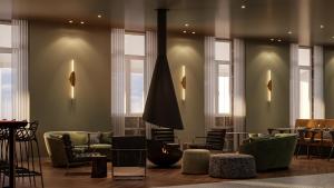 Zona de estar de The Lince Braga