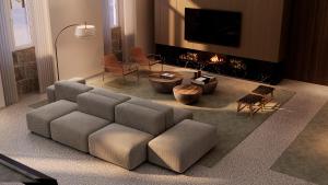 Zona de estar de The Lince Braga