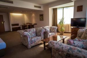 TV a/nebo společenská místnost v ubytování Hotel Sevlievo Plaza